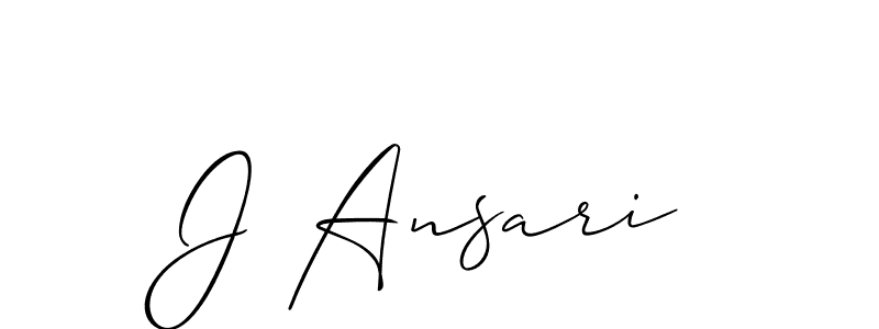 Make a short J Ansari signature style. Manage your documents anywhere anytime using Allison_Script. Create and add eSignatures, submit forms, share and send files easily. J Ansari signature style 2 images and pictures png