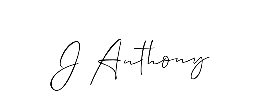 How to make J Anthony name signature. Use Allison_Script style for creating short signs online. This is the latest handwritten sign. J Anthony signature style 2 images and pictures png