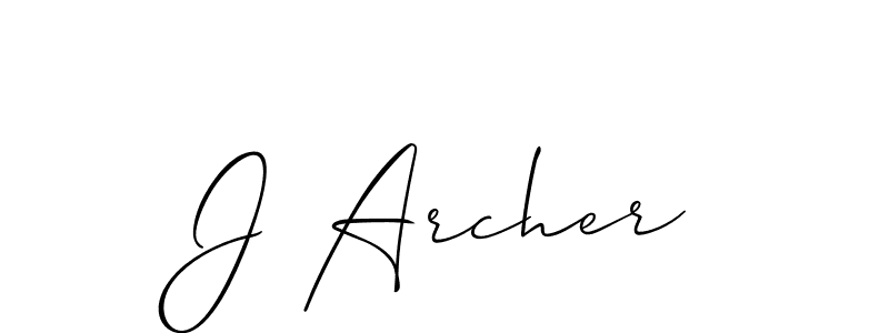 Create a beautiful signature design for name J Archer. With this signature (Allison_Script) fonts, you can make a handwritten signature for free. J Archer signature style 2 images and pictures png