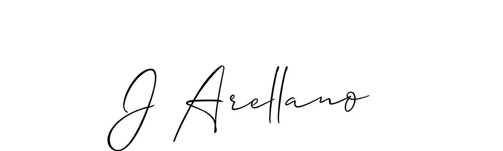 How to make J Arellano name signature. Use Allison_Script style for creating short signs online. This is the latest handwritten sign. J Arellano signature style 2 images and pictures png