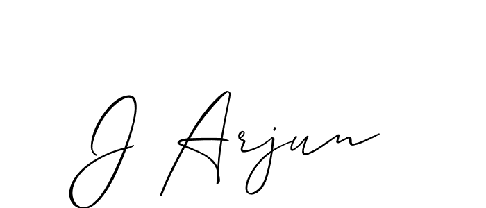 Allison_Script is a professional signature style that is perfect for those who want to add a touch of class to their signature. It is also a great choice for those who want to make their signature more unique. Get J Arjun name to fancy signature for free. J Arjun signature style 2 images and pictures png