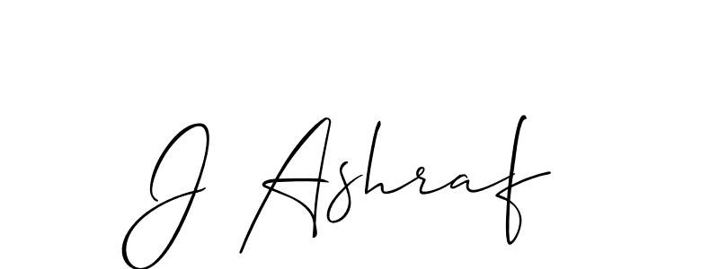 if you are searching for the best signature style for your name J Ashraf. so please give up your signature search. here we have designed multiple signature styles  using Allison_Script. J Ashraf signature style 2 images and pictures png