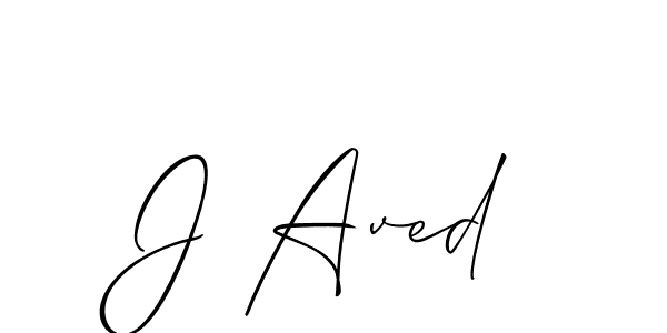 Also we have J Aved name is the best signature style. Create professional handwritten signature collection using Allison_Script autograph style. J Aved signature style 2 images and pictures png