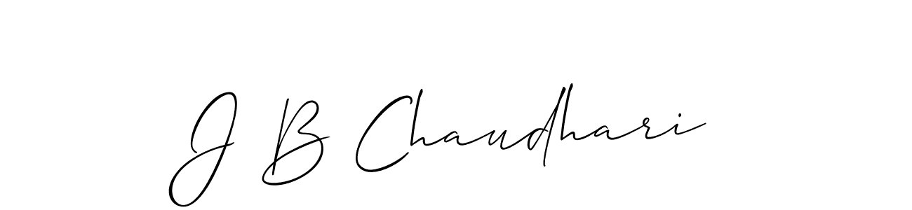 How to make J B Chaudhari signature? Allison_Script is a professional autograph style. Create handwritten signature for J B Chaudhari name. J B Chaudhari signature style 2 images and pictures png