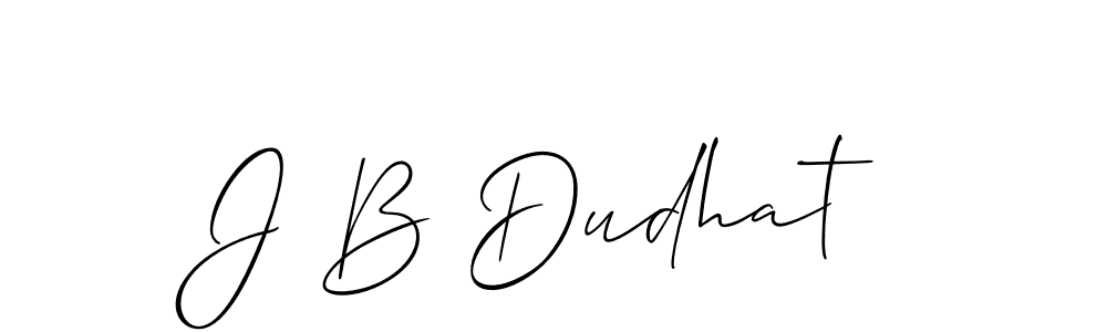 Best and Professional Signature Style for J B Dudhat. Allison_Script Best Signature Style Collection. J B Dudhat signature style 2 images and pictures png