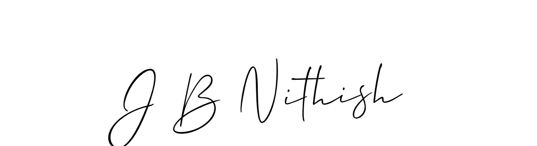 Make a beautiful signature design for name J B Nithish. Use this online signature maker to create a handwritten signature for free. J B Nithish signature style 2 images and pictures png