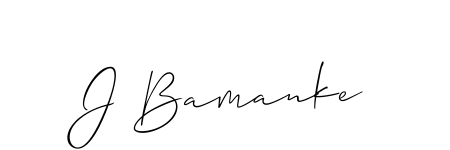 You should practise on your own different ways (Allison_Script) to write your name (J Bamanke) in signature. don't let someone else do it for you. J Bamanke signature style 2 images and pictures png