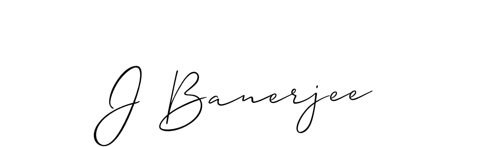Allison_Script is a professional signature style that is perfect for those who want to add a touch of class to their signature. It is also a great choice for those who want to make their signature more unique. Get J Banerjee name to fancy signature for free. J Banerjee signature style 2 images and pictures png