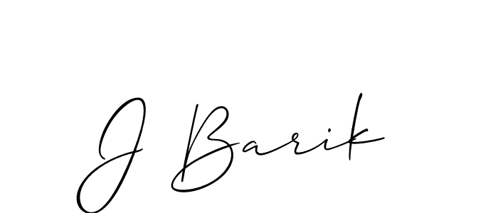 You should practise on your own different ways (Allison_Script) to write your name (J Barik) in signature. don't let someone else do it for you. J Barik signature style 2 images and pictures png