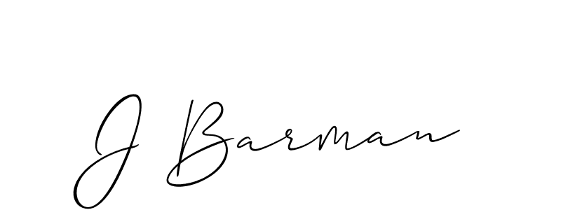 How to make J Barman name signature. Use Allison_Script style for creating short signs online. This is the latest handwritten sign. J Barman signature style 2 images and pictures png