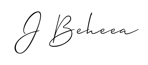 Designed for modern professionals: J Beheea name signature crafted with Allison_Script script. Ready for digital PDF workflows. J Beheea signature style 2 images and pictures png