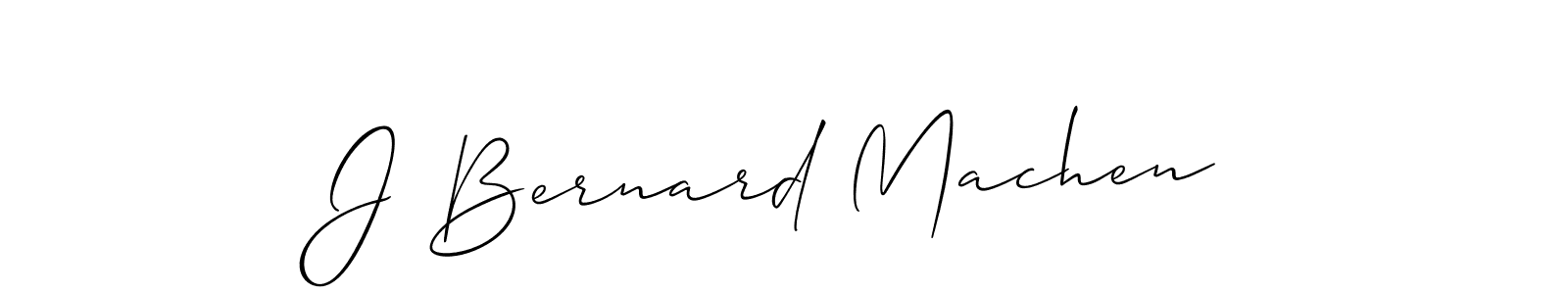 The best way (Allison_Script) to make a short signature is to pick only two or three words in your name. The name J Bernard Machen include a total of six letters. For converting this name. J Bernard Machen signature style 2 images and pictures png