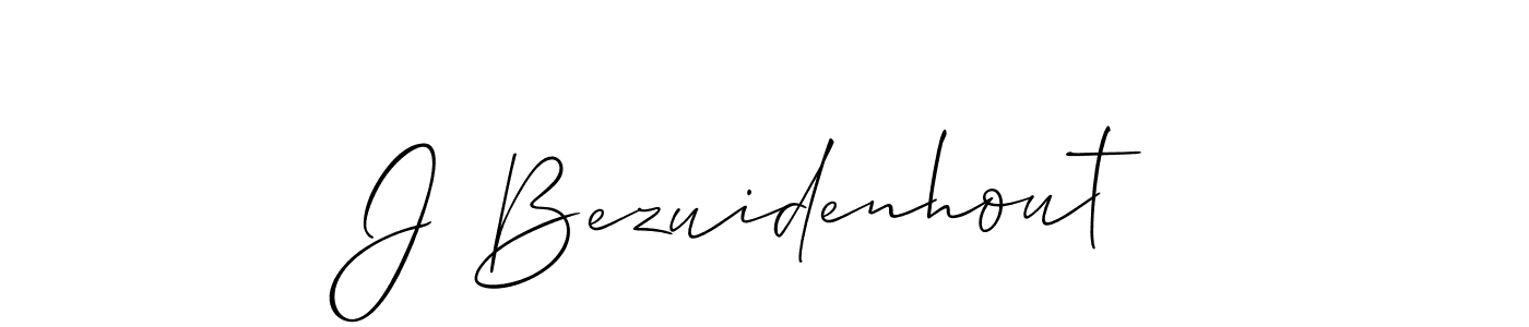 Make a beautiful signature design for name J Bezuidenhout. Use this online signature maker to create a handwritten signature for free. J Bezuidenhout signature style 2 images and pictures png