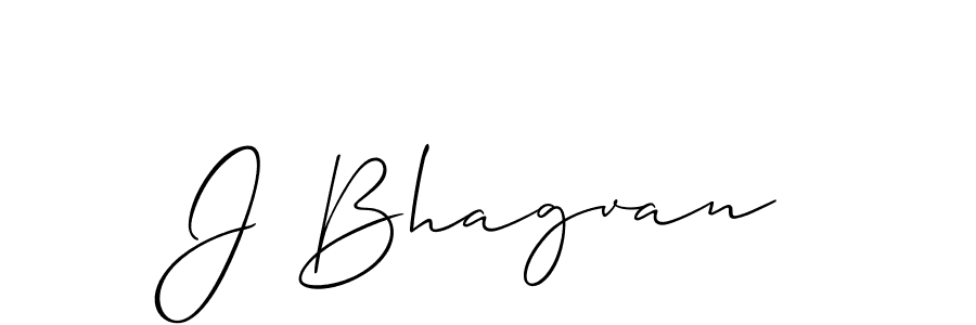 Design your own signature with our free online signature maker. With this signature software, you can create a handwritten (Allison_Script) signature for name J Bhagvan. J Bhagvan signature style 2 images and pictures png