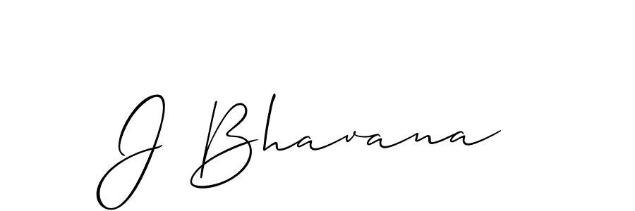 Use a signature maker to create a handwritten signature online. With this signature software, you can design (Allison_Script) your own signature for name J Bhavana. J Bhavana signature style 2 images and pictures png