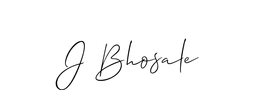 How to make J Bhosale name signature. Use Allison_Script style for creating short signs online. This is the latest handwritten sign. J Bhosale signature style 2 images and pictures png