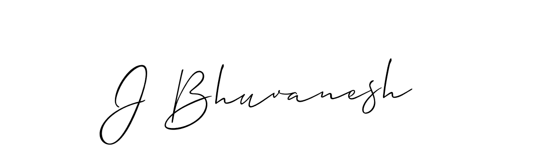 How to make J Bhuvanesh name signature. Use Allison_Script style for creating short signs online. This is the latest handwritten sign. J Bhuvanesh signature style 2 images and pictures png