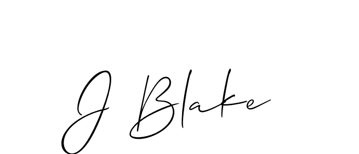 Make a beautiful signature design for name J Blake. With this signature (Allison_Script) style, you can create a handwritten signature for free. J Blake signature style 2 images and pictures png