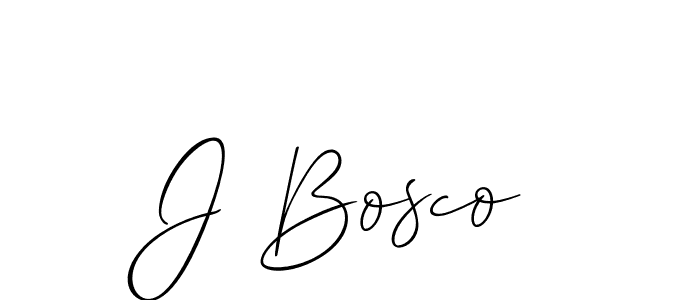 Make a beautiful signature design for name J Bosco. With this signature (Allison_Script) style, you can create a handwritten signature for free. J Bosco signature style 2 images and pictures png