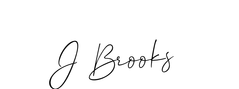 How to make J Brooks name signature. Use Allison_Script style for creating short signs online. This is the latest handwritten sign. J Brooks signature style 2 images and pictures png