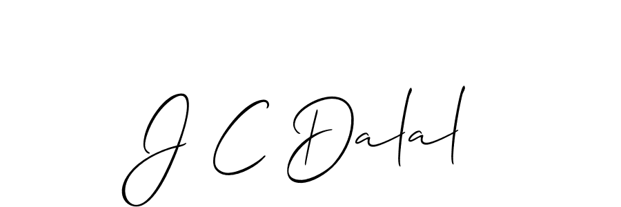 How to make J C Dalal signature? Allison_Script is a professional autograph style. Create handwritten signature for J C Dalal name. J C Dalal signature style 2 images and pictures png