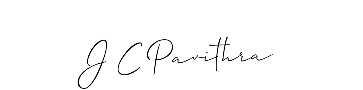 You should practise on your own different ways (Allison_Script) to write your name (J C Pavithra) in signature. don't let someone else do it for you. J C Pavithra signature style 2 images and pictures png