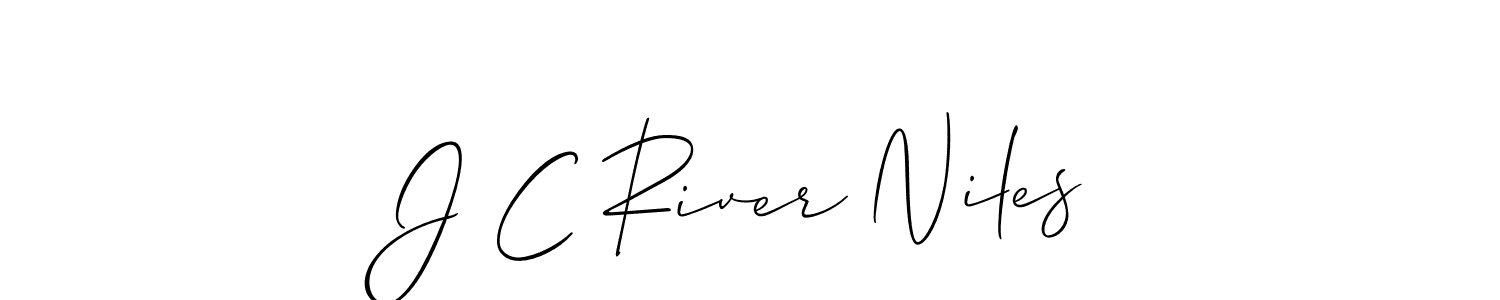 J C River Niles stylish signature style. Best Handwritten Sign (Allison_Script) for my name. Handwritten Signature Collection Ideas for my name J C River Niles. J C River Niles signature style 2 images and pictures png