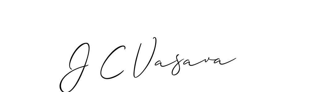 How to Draw J C Vasava signature style? Allison_Script is a latest design signature styles for name J C Vasava. J C Vasava signature style 2 images and pictures png