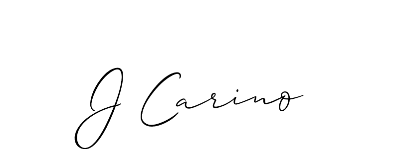 Use a signature maker to create a handwritten signature online. With this signature software, you can design (Allison_Script) your own signature for name J Carino. J Carino signature style 2 images and pictures png