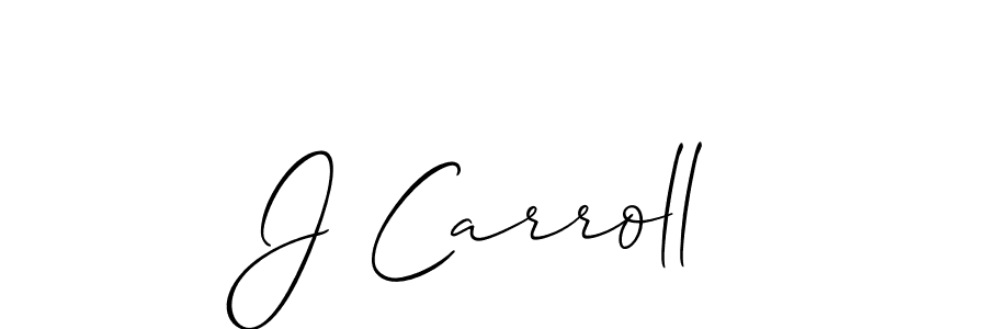 The best way (Allison_Script) to make a short signature is to pick only two or three words in your name. The name J Carroll include a total of six letters. For converting this name. J Carroll signature style 2 images and pictures png