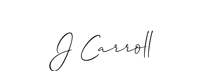 How to make J Carroll signature? Allison_Script is a professional autograph style. Create handwritten signature for J Carroll name. J Carroll signature style 2 images and pictures png