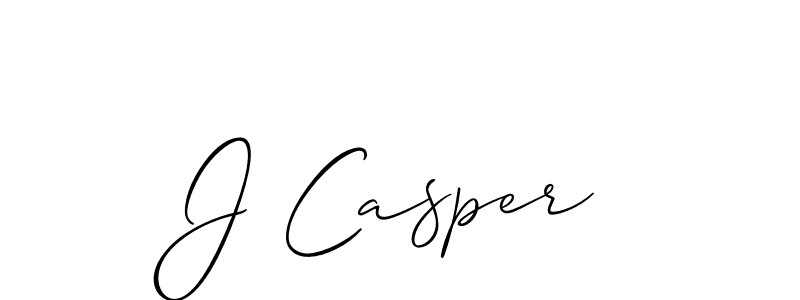 Make a beautiful signature design for name J Casper. With this signature (Allison_Script) style, you can create a handwritten signature for free. J Casper signature style 2 images and pictures png