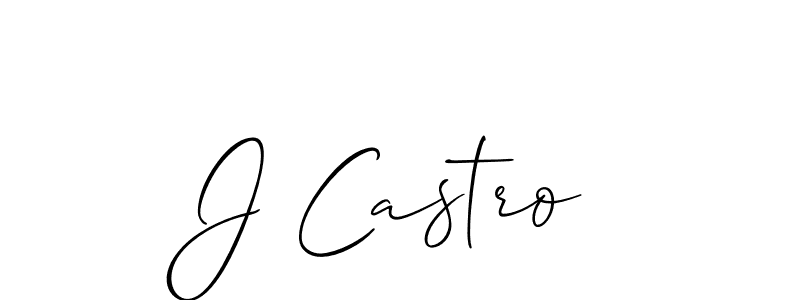 if you are searching for the best signature style for your name J Castro. so please give up your signature search. here we have designed multiple signature styles  using Allison_Script. J Castro signature style 2 images and pictures png