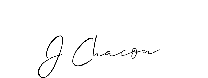 How to make J Chacon signature? Allison_Script is a professional autograph style. Create handwritten signature for J Chacon name. J Chacon signature style 2 images and pictures png