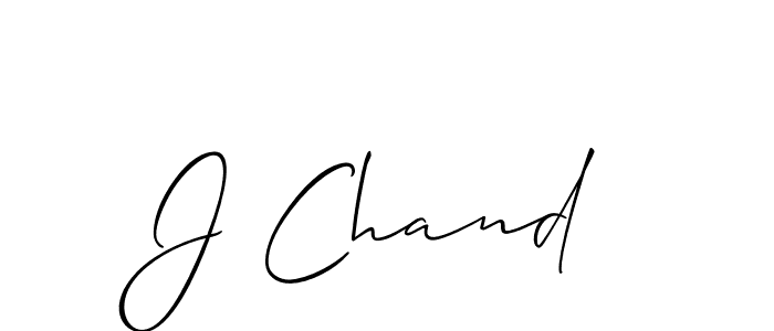 How to make J Chand name signature. Use Allison_Script style for creating short signs online. This is the latest handwritten sign. J Chand signature style 2 images and pictures png
