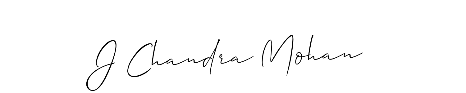 Create a beautiful signature design for name J Chandra Mohan. With this signature (Allison_Script) fonts, you can make a handwritten signature for free. J Chandra Mohan signature style 2 images and pictures png