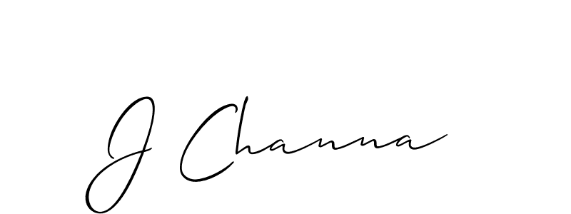 Make a beautiful signature design for name J Channa. With this signature (Allison_Script) style, you can create a handwritten signature for free. J Channa signature style 2 images and pictures png