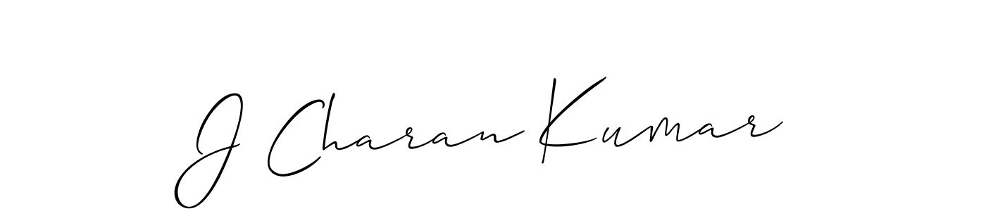 Create a beautiful signature design for name J Charan Kumar. With this signature (Allison_Script) fonts, you can make a handwritten signature for free. J Charan Kumar signature style 2 images and pictures png