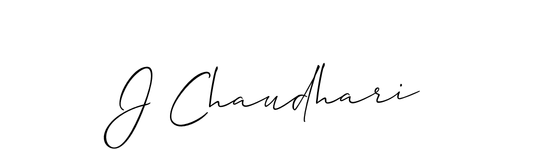 Allison_Script is a professional signature style that is perfect for those who want to add a touch of class to their signature. It is also a great choice for those who want to make their signature more unique. Get J Chaudhari name to fancy signature for free. J Chaudhari signature style 2 images and pictures png