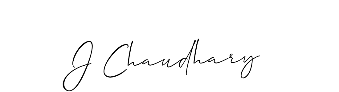 Design your own signature with our free online signature maker. With this signature software, you can create a handwritten (Allison_Script) signature for name J Chaudhary. J Chaudhary signature style 2 images and pictures png