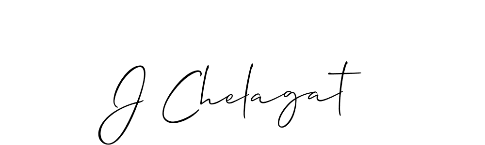 if you are searching for the best signature style for your name J Chelagat. so please give up your signature search. here we have designed multiple signature styles  using Allison_Script. J Chelagat signature style 2 images and pictures png