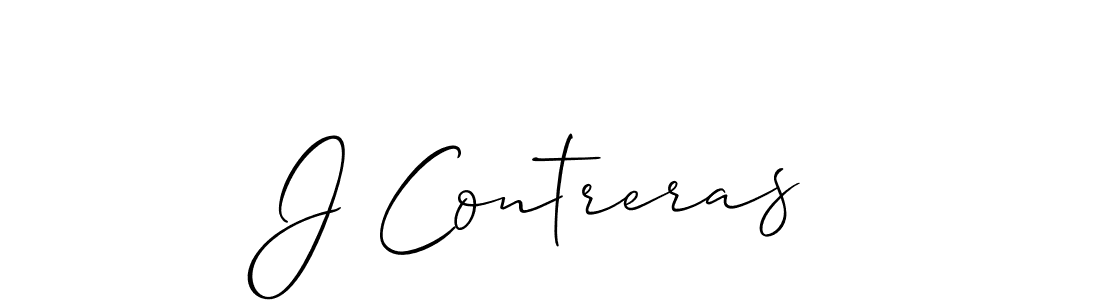 Design your own signature with our free online signature maker. With this signature software, you can create a handwritten (Allison_Script) signature for name J Contreras. J Contreras signature style 2 images and pictures png