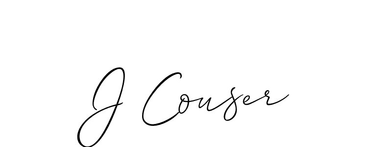 You should practise on your own different ways (Allison_Script) to write your name (J Couser) in signature. don't let someone else do it for you. J Couser signature style 2 images and pictures png