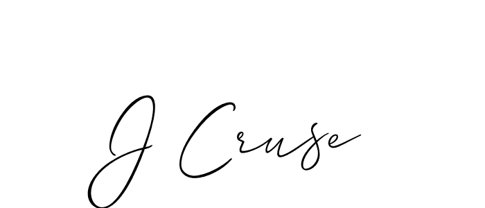 Design your own signature with our free online signature maker. With this signature software, you can create a handwritten (Allison_Script) signature for name J Cruse. J Cruse signature style 2 images and pictures png