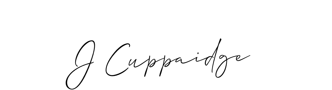 You should practise on your own different ways (Allison_Script) to write your name (J Cuppaidge) in signature. don't let someone else do it for you. J Cuppaidge signature style 2 images and pictures png