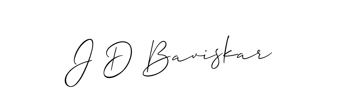 How to Draw J D Baviskar signature style? Allison_Script is a latest design signature styles for name J D Baviskar. J D Baviskar signature style 2 images and pictures png