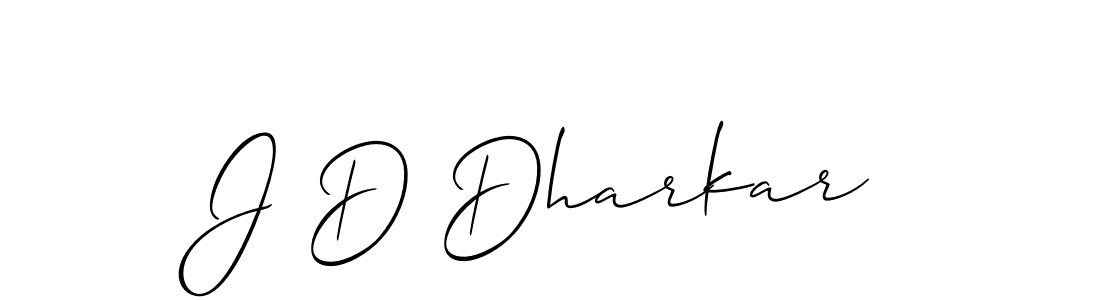 Allison_Script is a professional signature style that is perfect for those who want to add a touch of class to their signature. It is also a great choice for those who want to make their signature more unique. Get J D Dharkar name to fancy signature for free. J D Dharkar signature style 2 images and pictures png