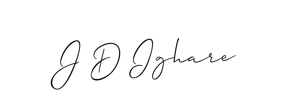 Design your own signature with our free online signature maker. With this signature software, you can create a handwritten (Allison_Script) signature for name J D Ighare. J D Ighare signature style 2 images and pictures png