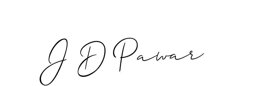 Create a beautiful signature design for name J D Pawar. With this signature (Allison_Script) fonts, you can make a handwritten signature for free. J D Pawar signature style 2 images and pictures png