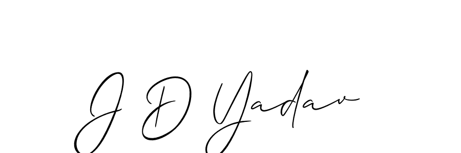 Create a beautiful signature design for name J D Yadav. With this signature (Allison_Script) fonts, you can make a handwritten signature for free. J D Yadav signature style 2 images and pictures png